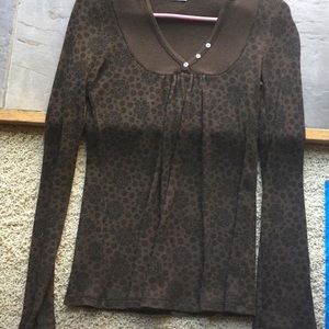 Splendid Women’s Brown Thermal Long Sleeve Shirt